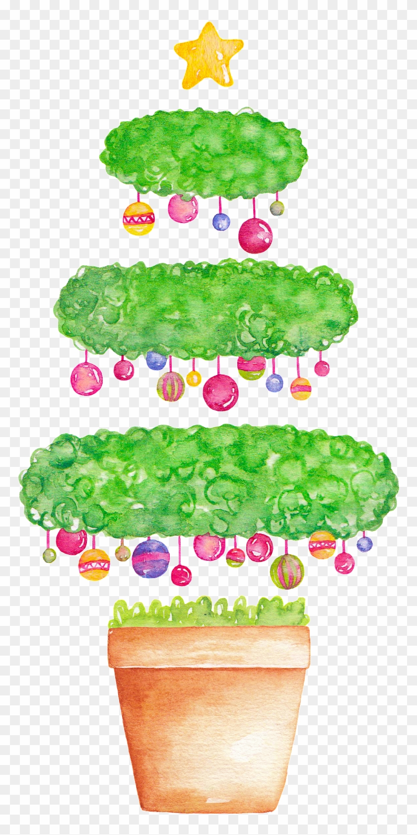 Cartoon Creative Christmas Tree Png Transparent - Christmas Tree Clipart #5154459