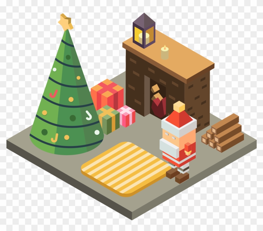 5d Christmas Cartoon Match Png And Vector Image - Christmas Tree Clipart