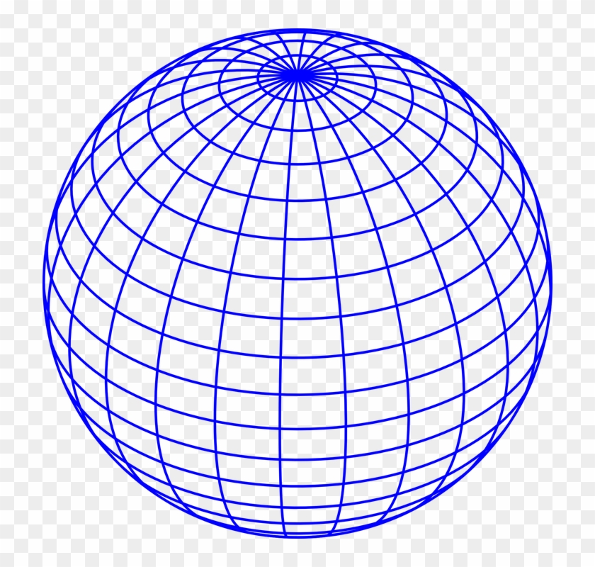 Coordinates, Ball, 3d, Round, Wire-frame, Globe, Glossy - Globe Vector Png Clipart