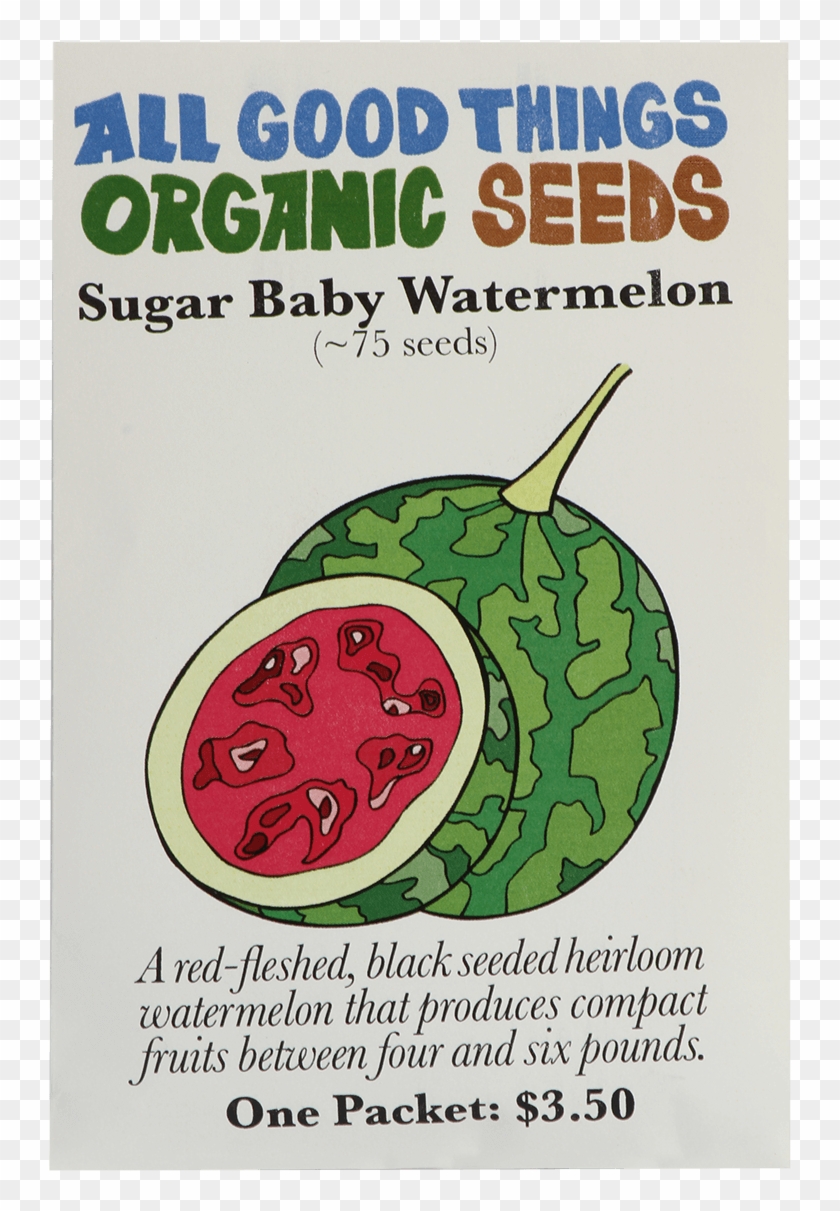 Sugar Baby Watermelon - Poster Clipart #5155382