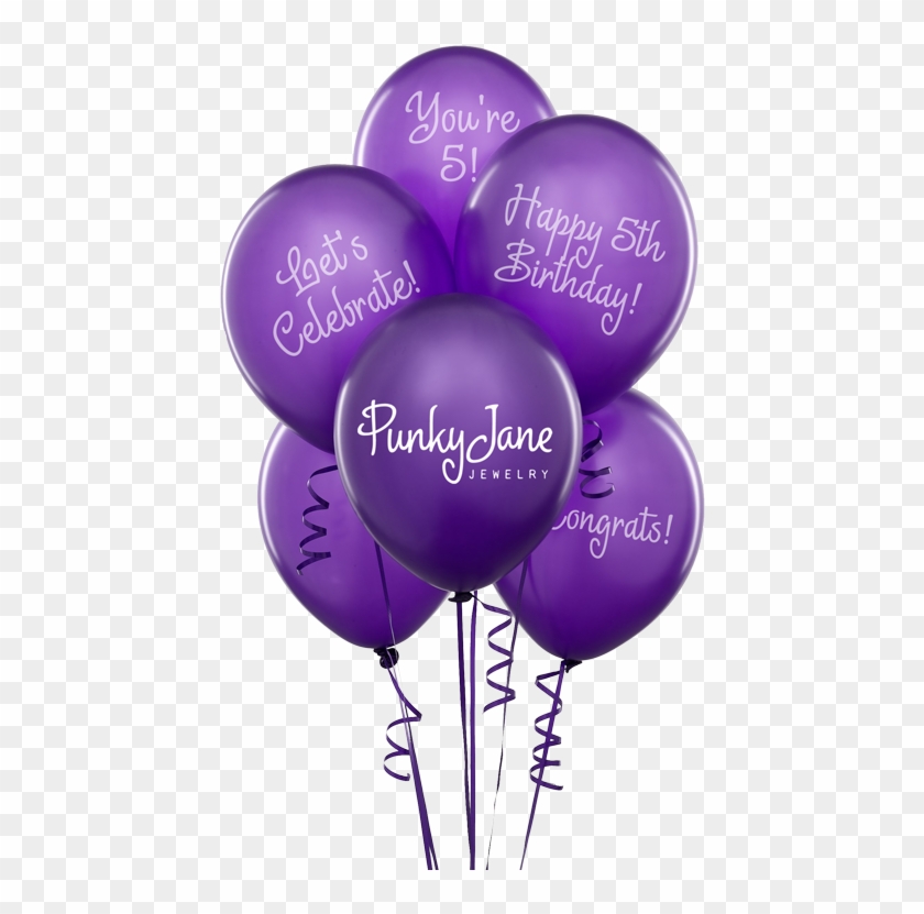 Celebrating Five Years Of Punky Jane With A Giveaway - Purple Balloons Gif Clipart #5155386