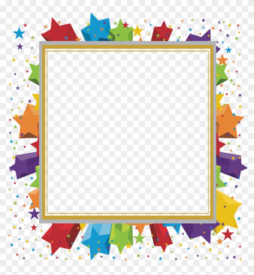 #mq #star #stars #frame #frames #border #borders - Colored Frame Png Clipart #5155578