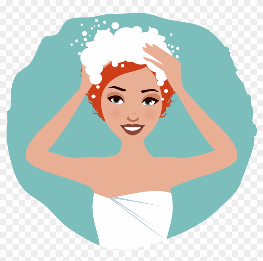 A Troca Da Toalha Para Tirar A Umidade Dos Cabelos - Mulher Lavando O Cabelo Png Clipart #5155796