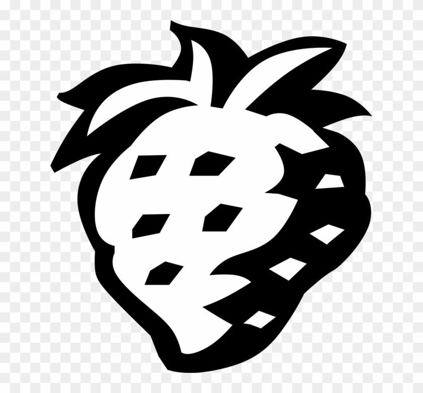 Vector Illustration Of Garden Strawberry Edible Fruit - Seedless Fruit Clipart