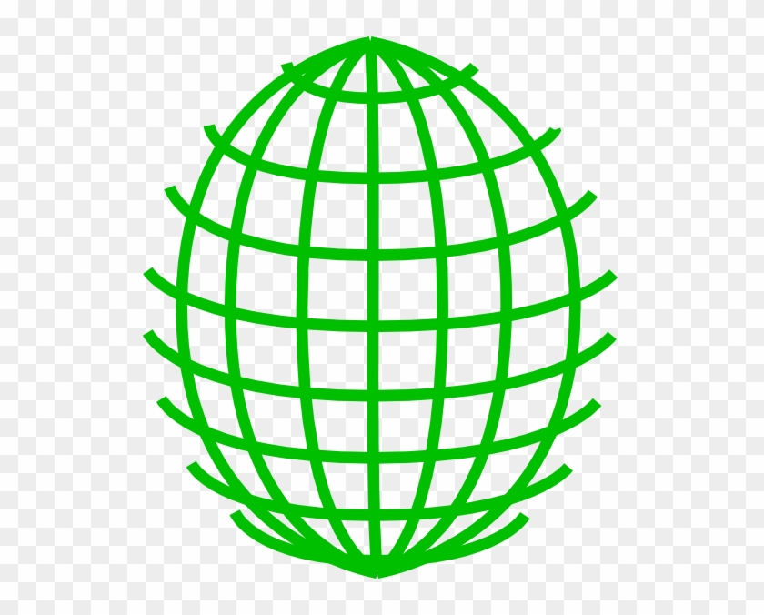 Wire Globe Clipart 5 By Jose - Green Globe Outline - Png Download