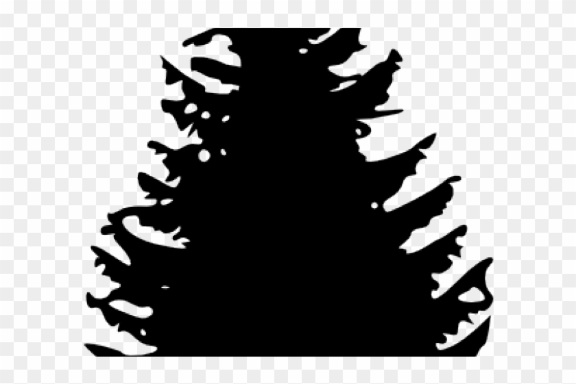Fir Tree Clipart Cedar Tree - Clipart Pine Trees Black And White - Png Download #5156088