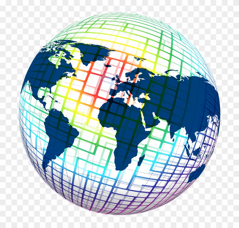Globe Earth World Globalization Planet Global - World Map Clipart #5156338