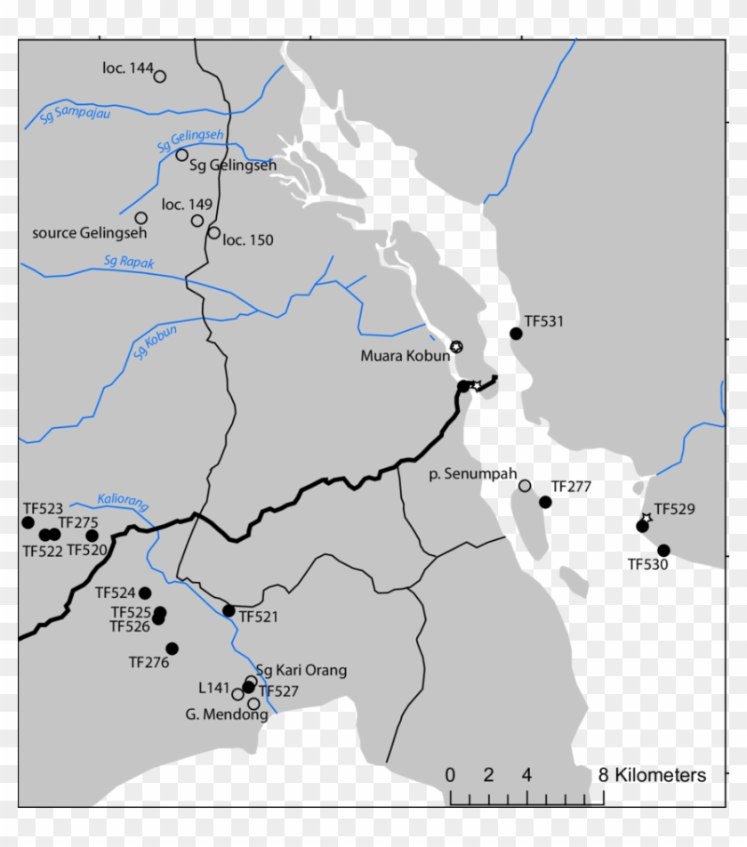 Detailed Map Of The Kari Orang Area - Atlas Clipart #5156693