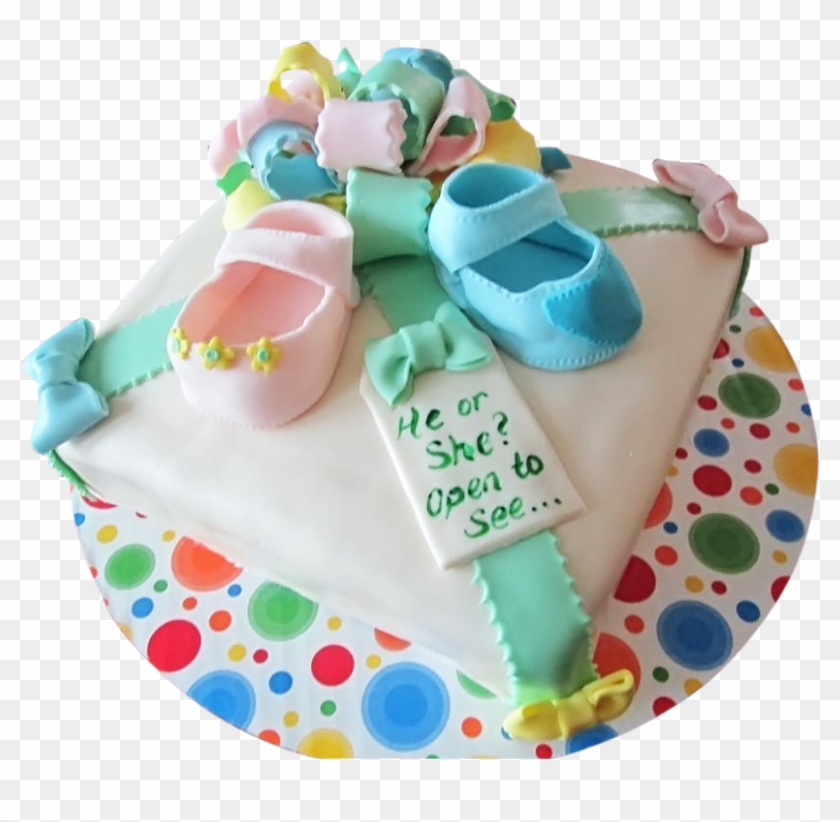 Full 2572 112128 Genderrevealcake - Sandal Clipart #5156777