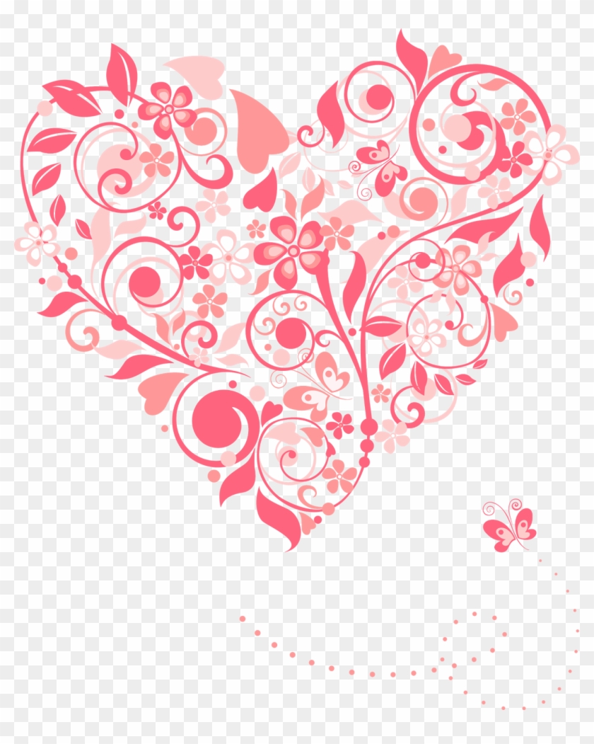 Cthlwt Png - Floral Vector Heart Clipart #5156816