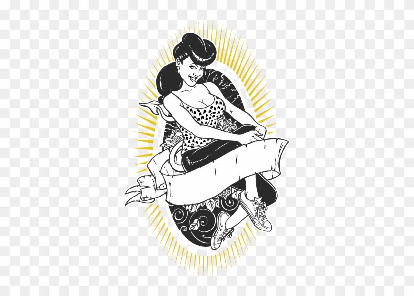 Authentic Arts Tattoo 287731 - Rockabilly Pin Up Vector Clipart #5158392