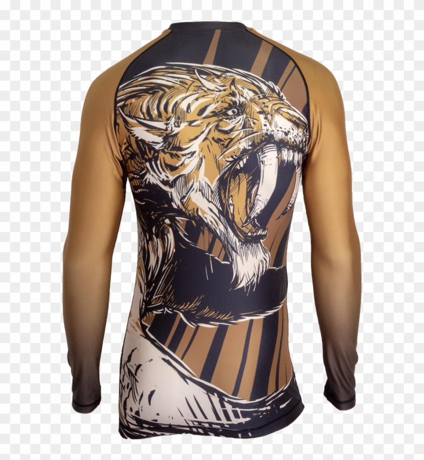 Sabertooth Mens Back - Tiger Clipart