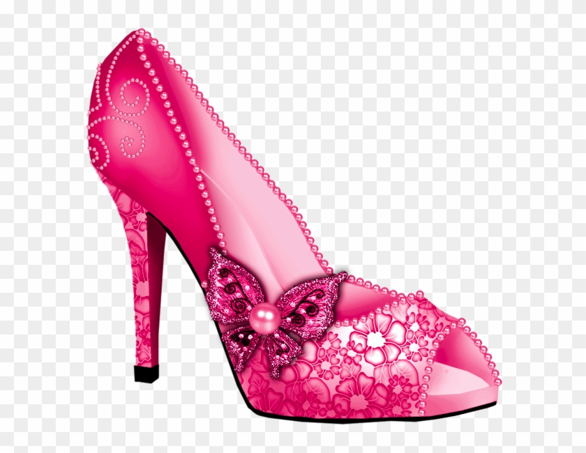 Chaussure Clipart Design, Silhouette Cameo Projects, - Sapato De Cristal Rosa - Png Download