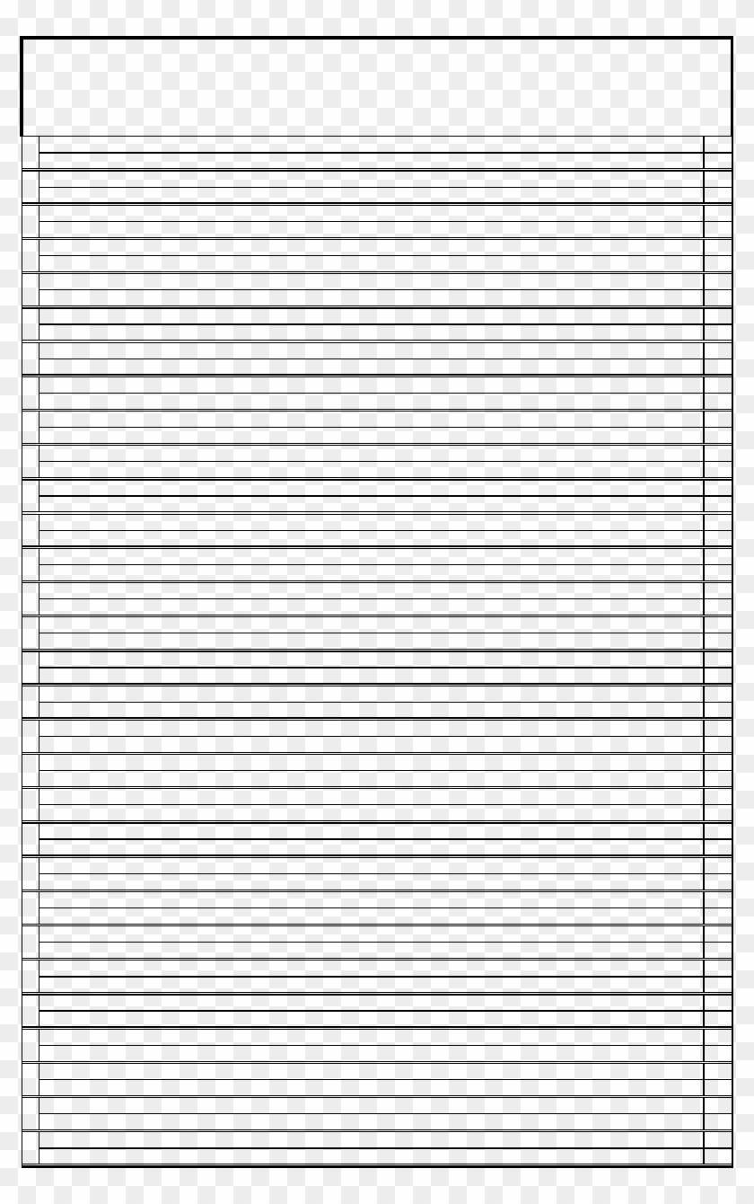 Planilla Test De Caracter De Heymans Líneas Rectas, - Parallel Clipart