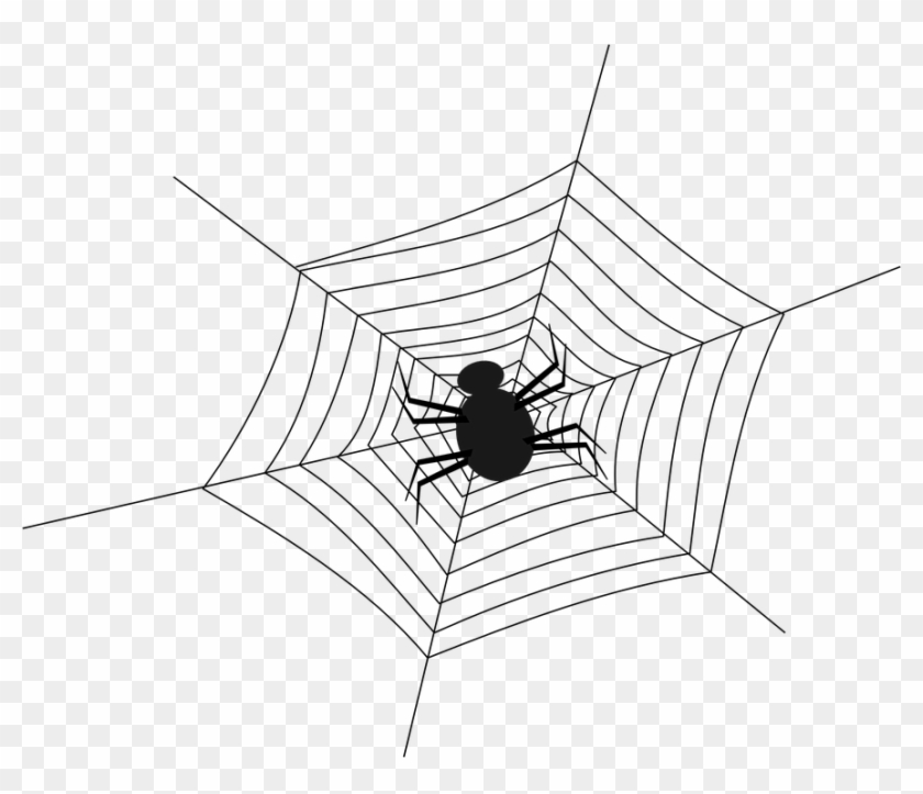 Telaraña, Araña, Spiderweb, Tela De Araña, Web, Neta - Spider In The Middle Of The Web Clipart