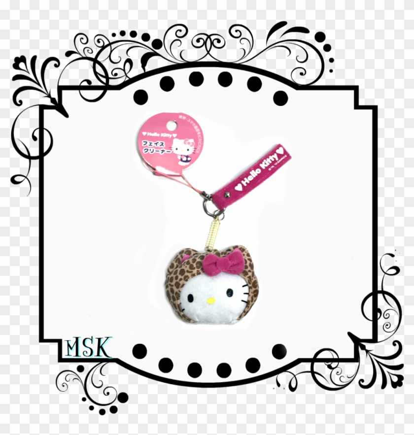 Hello Kitty Leopard Phone Cleaner - Puni Maru Melon Bun Squishy Clipart