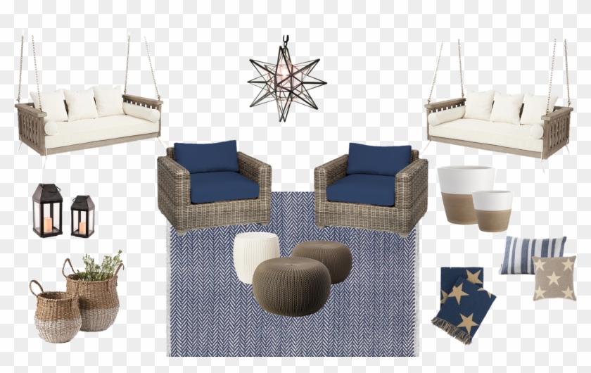 Outdoor Living Area - Club Chair Clipart #5160774