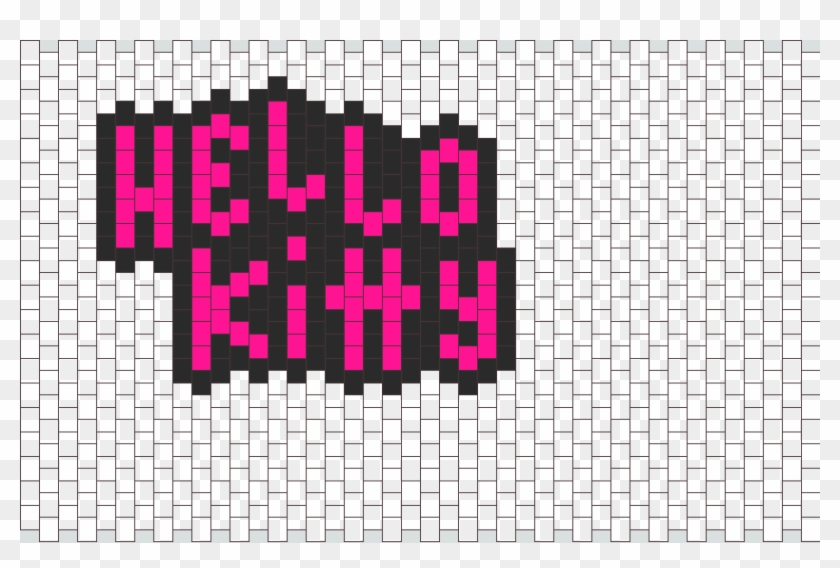 Hello Kitty Kandi Pattern - Perler Beads Designs Weed Clipart