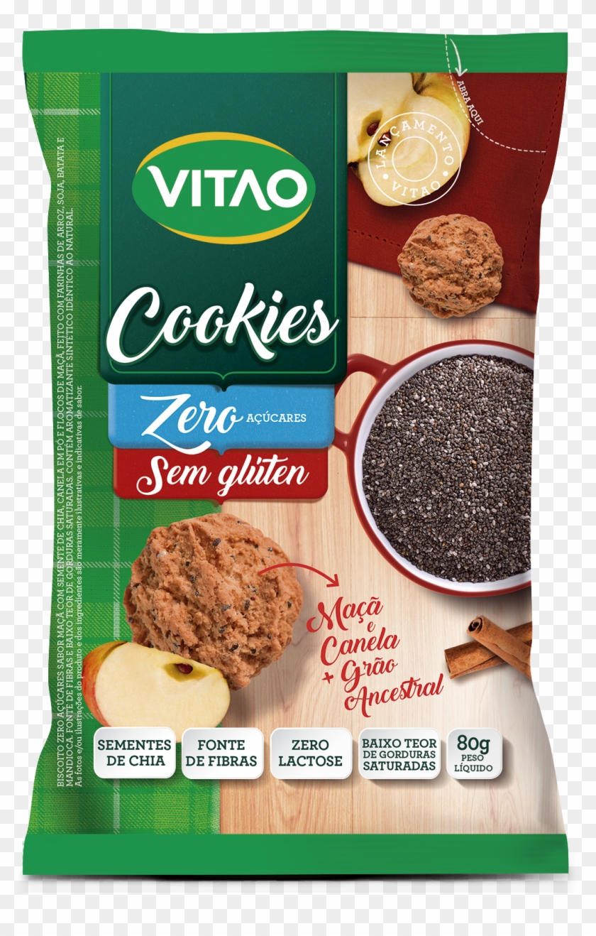 Cookies Sem Glúten Maçã E Canela Sementes De Chia - Cookies Sem Gluten Vitao Clipart #5161153