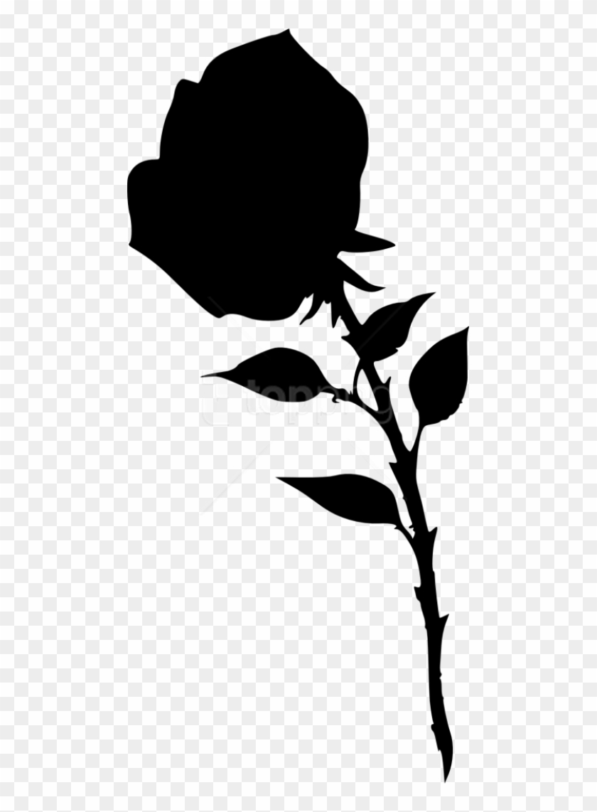 Free Png Rose Silhouette Png Images Transparent - Portable Network Graphics Clipart #5161471