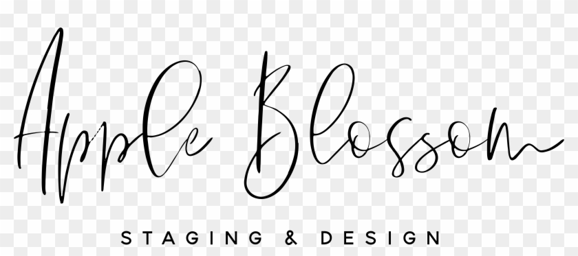 Apple Blossom Staging And Design Logo - Calligraphy Clipart