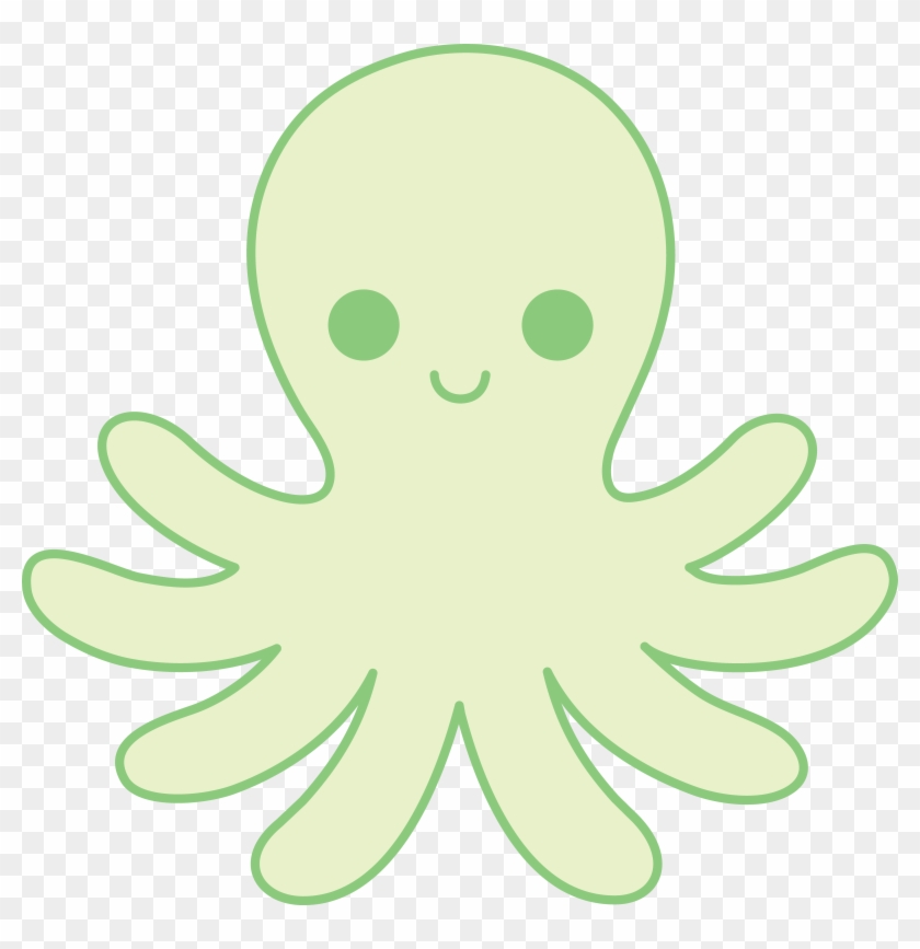 Baby Green Octopus - Green Octopus Clipart #5162533