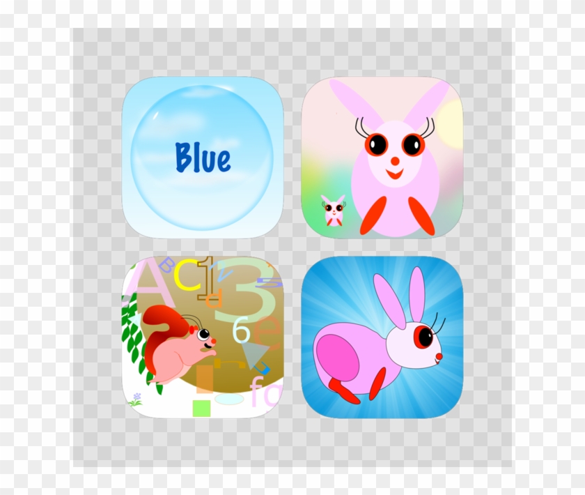 Burbuja Reventar Letras Números Colores Y Formas, Conejito - Cartoon Clipart