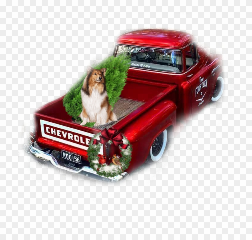 Red Sticker - Pickup Truck Clipart