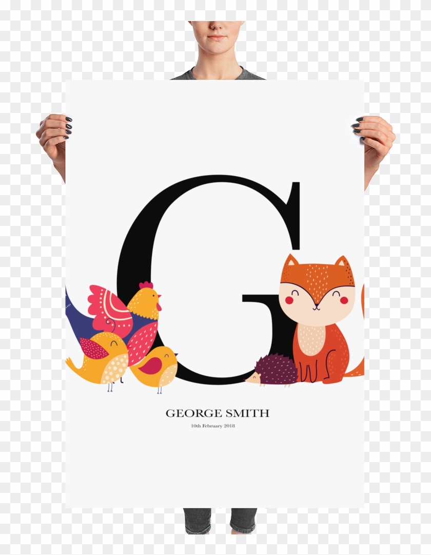 Woodland Animals - Skeleton Yoga Poster Clipart