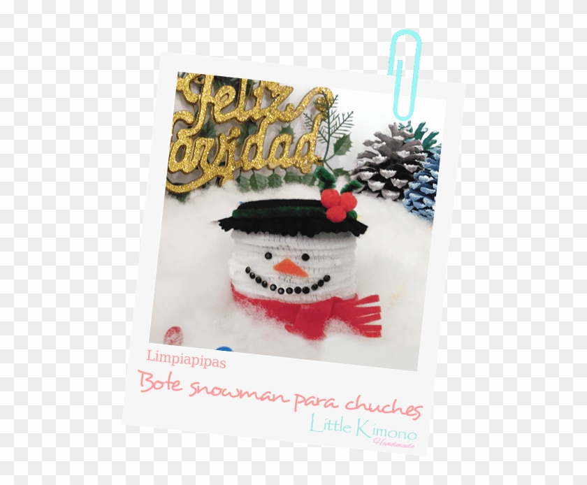 Muñeco De Nieve Para Chuches Con Limpiapipas - Cartoon Clipart #5164391