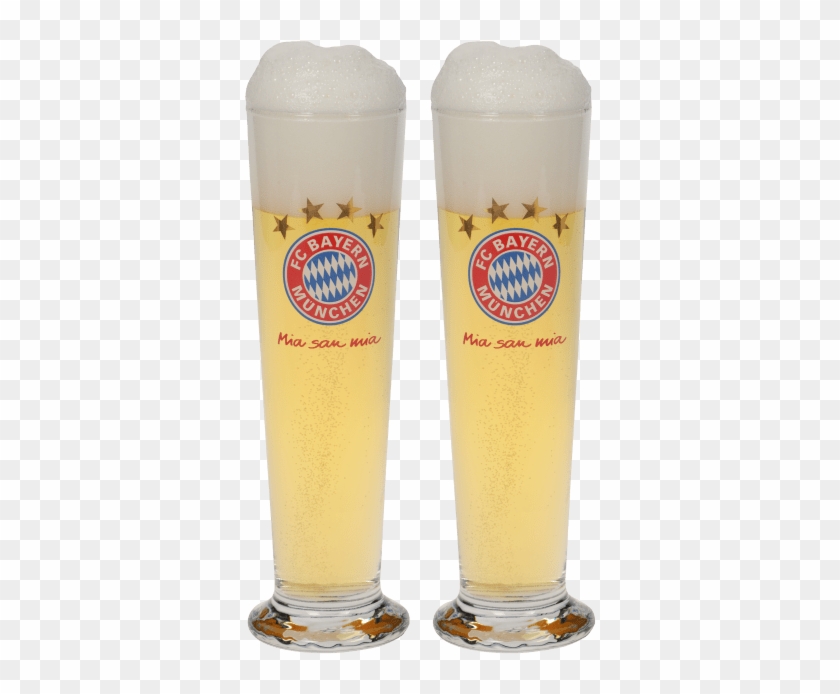 Juego De Dos Vasos Para Cerveza Pilsen - Paulaner Bayern Munich Glass Clipart
