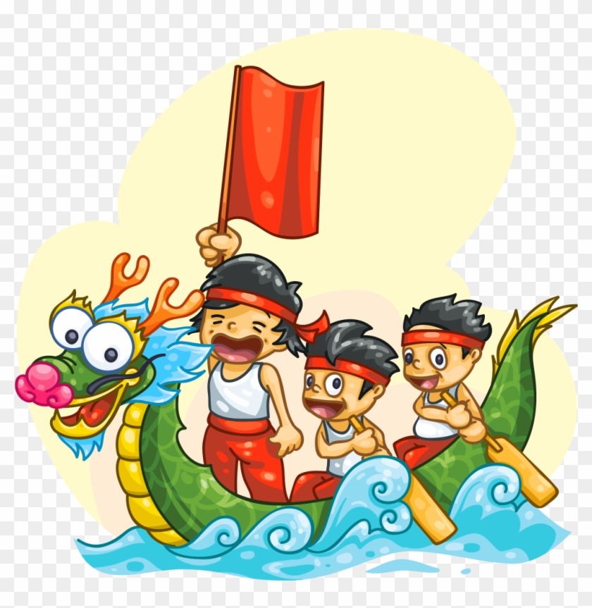 Dragon Boat - Dragonboat Cartoon Transparent Clipart #5164848