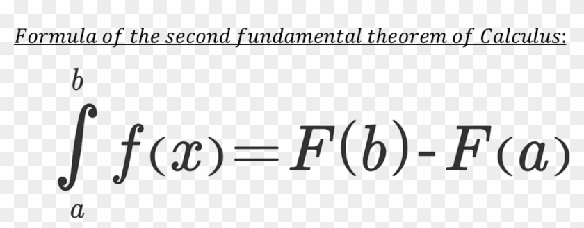 Formula Of The Second Fundamental Theorem Of Calculus - Graphics Clipart