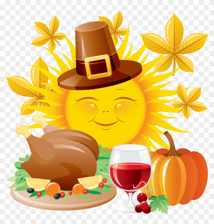 Free Autumn Trees Clipart, Download Free Clip Art, - Thanksgiving Sun Clipart - Png Download