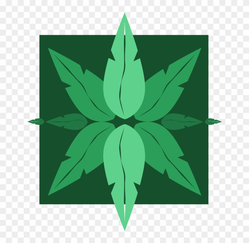 Green Hemp Leaf Drawing Tile - Green Clipart #5165635