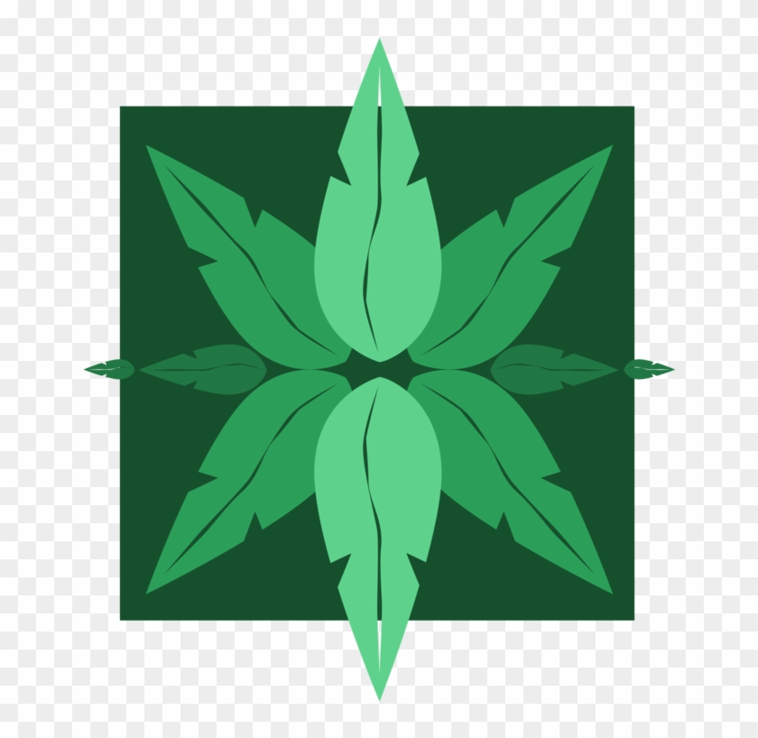Green Hemp Leaf Drawing Tile - Green Clipart