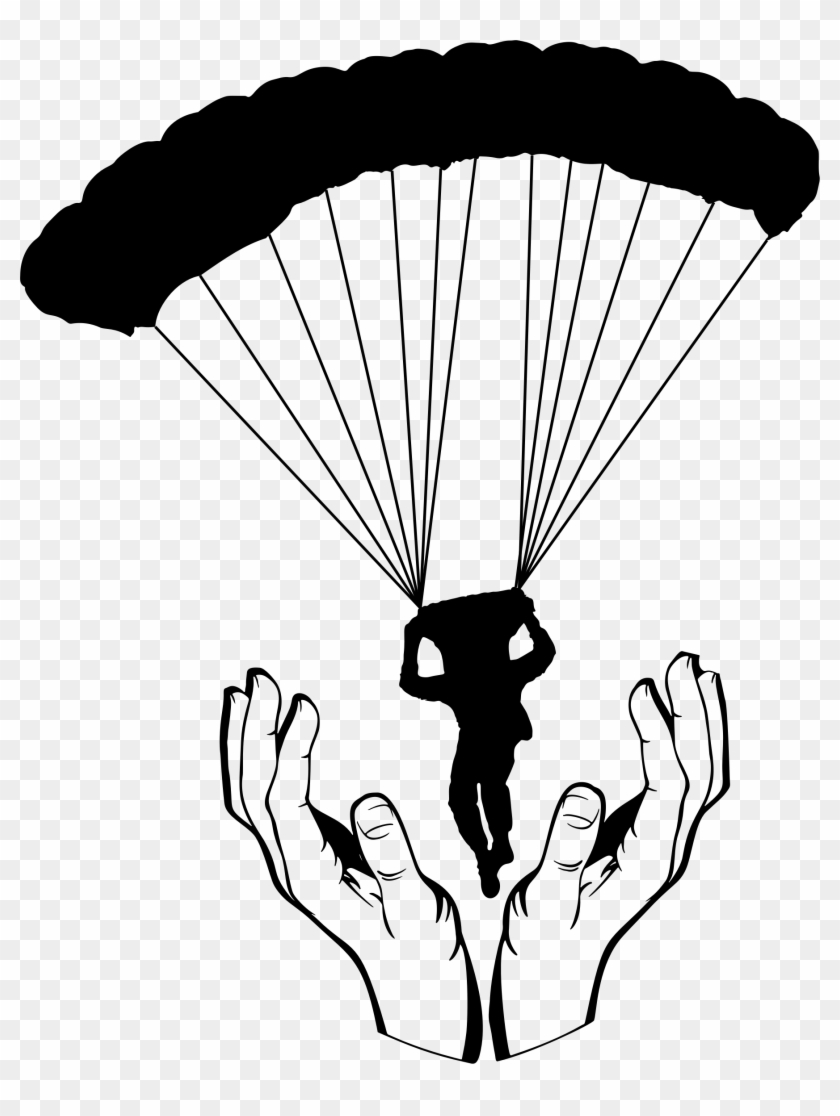 Parachute Drawing At Getdrawings - Open Hands Clipart Png Transparent Png