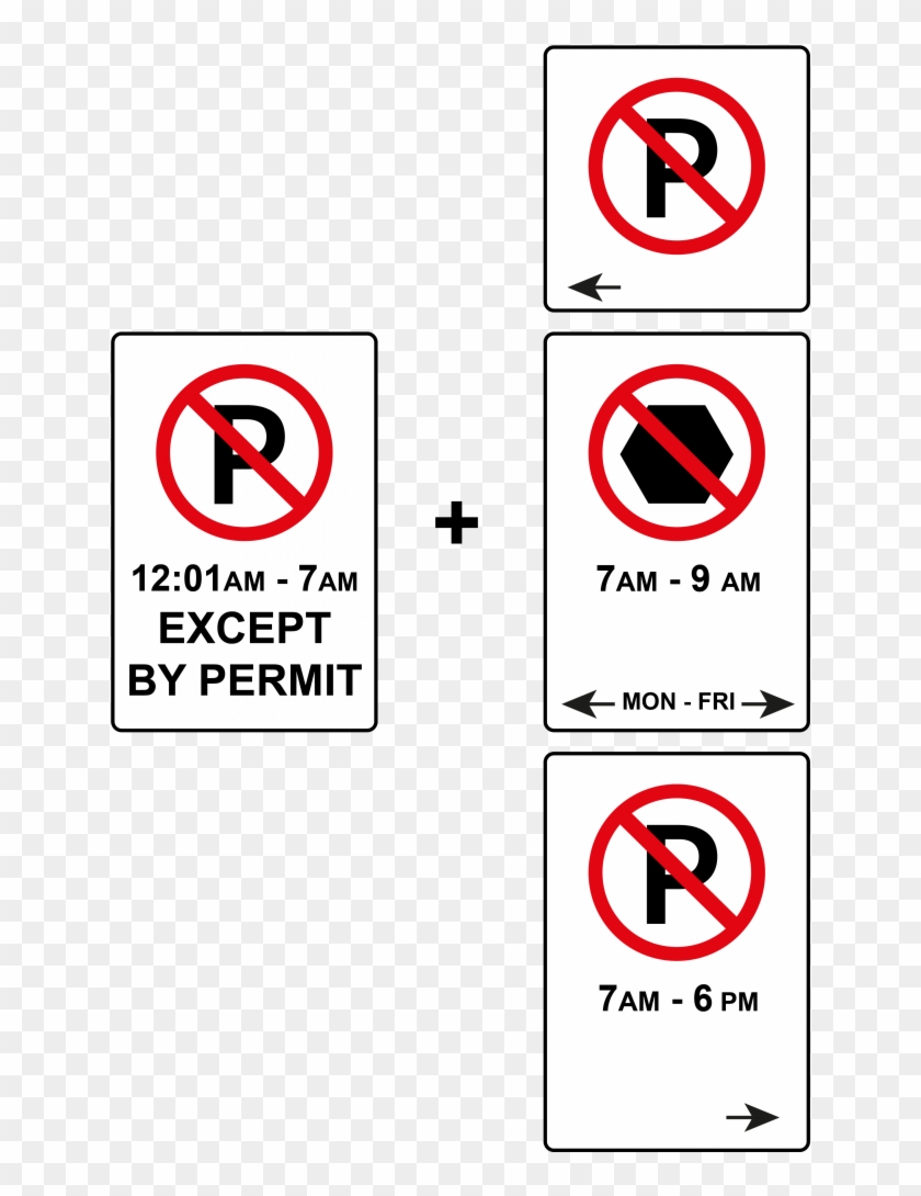 Read All Parking Signs - Circle Clipart