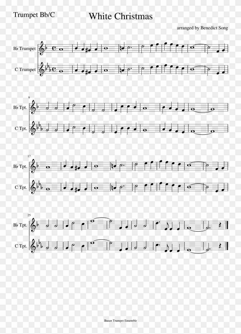 White Christmas Sheet Music Composed By Arranged By - Pollyanna Mother Sheet Music Clipart