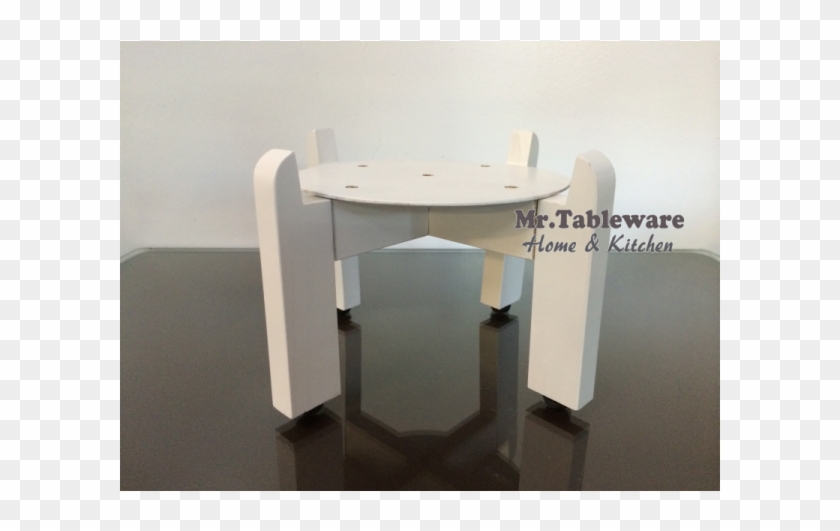 White Wood Counter Stand For Porcelain Ceramic Water - Kitchen & Dining Room Table Clipart #5167049
