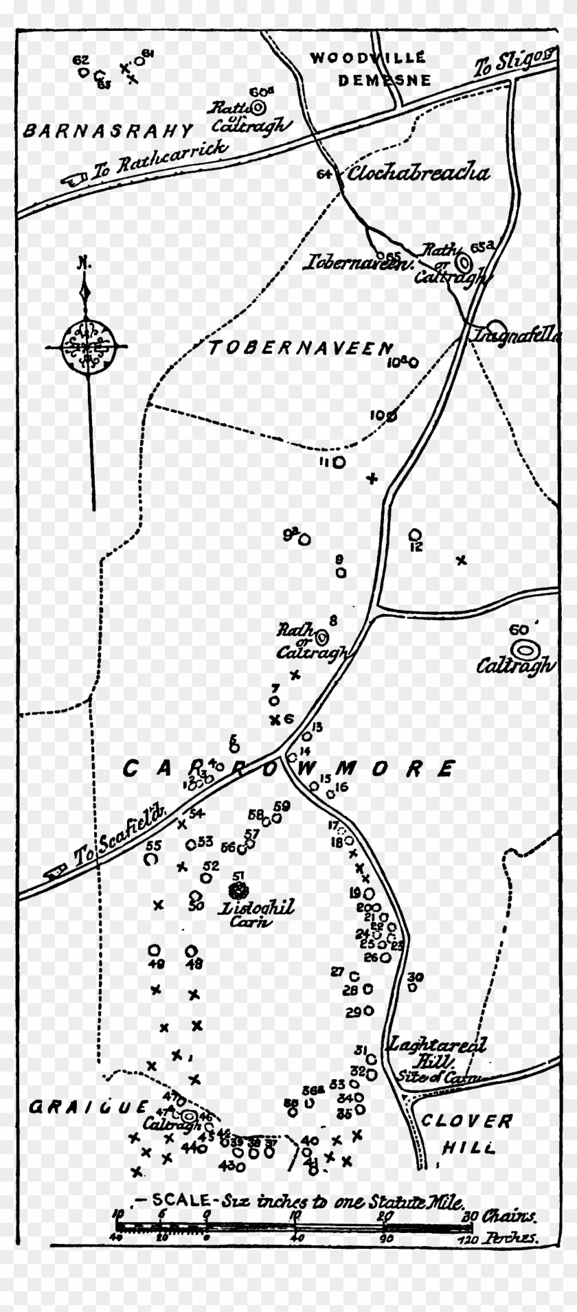 Carrowmore Megalithic Cemetery Map By W - Carrowmore Cemetery Map Clipart
