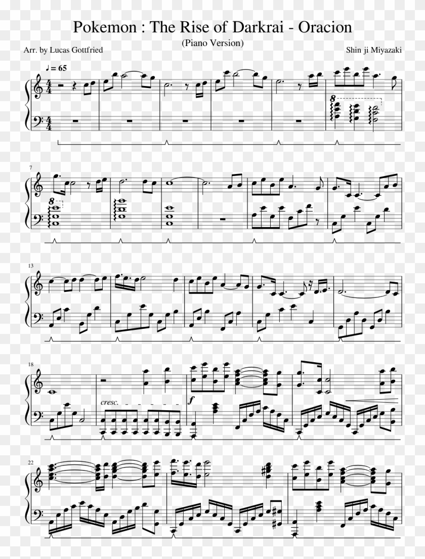 The Rise Of Darkrai - Rise Of Darkrai Piano Clipart #5167302