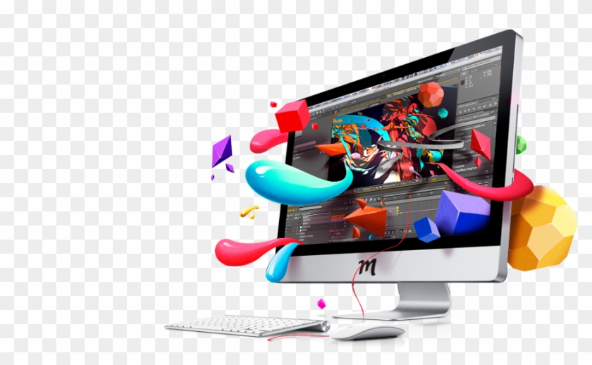 Graphics Design On Monitor Png , Png Download - Imac 21 5 Clipart