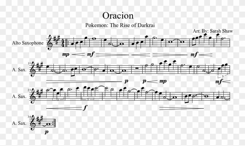 Oracion - Sheet Music Clipart