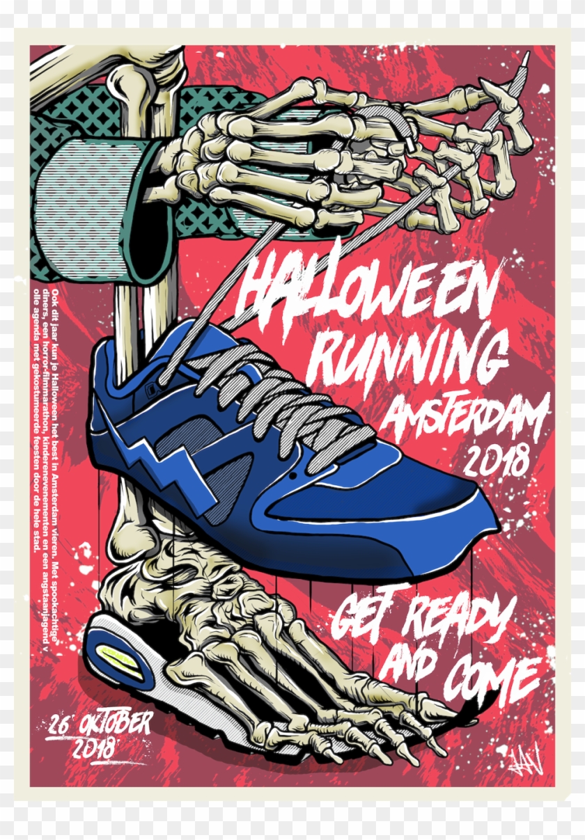 Halloween Running Amsterdam - Poster Clipart
