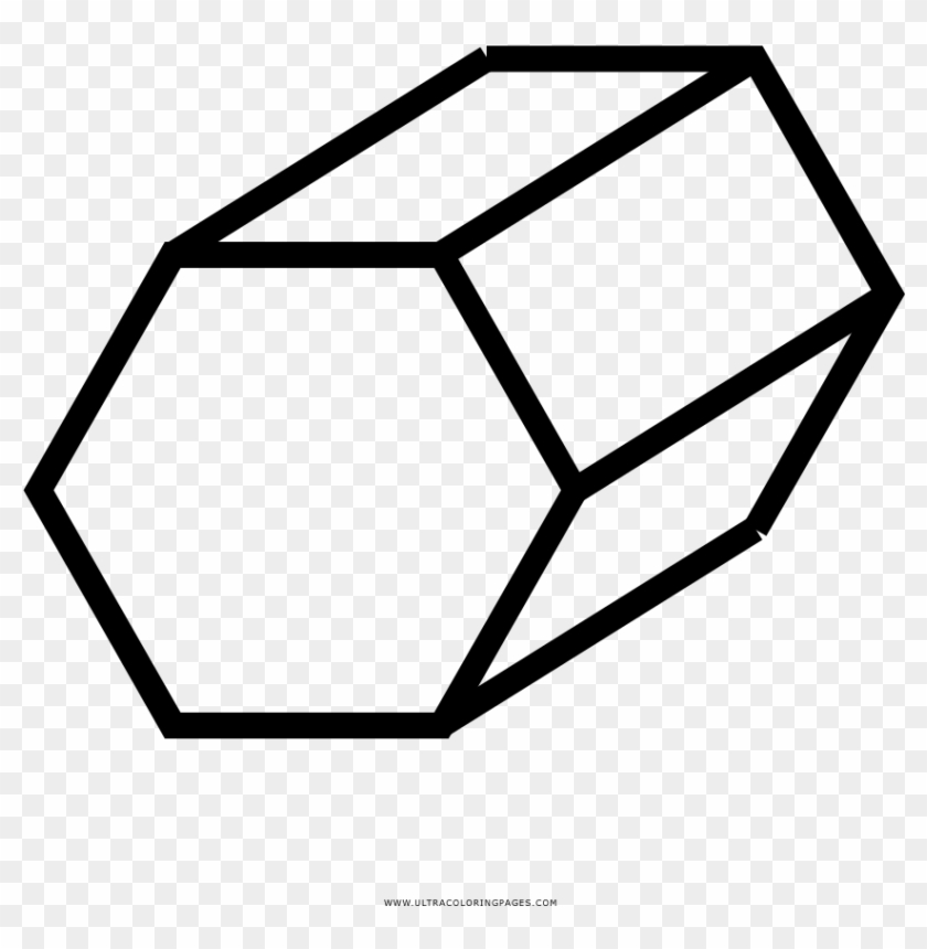 Dibujo De Hexágono Para Colorear - Dibujo De Hexagono Clipart