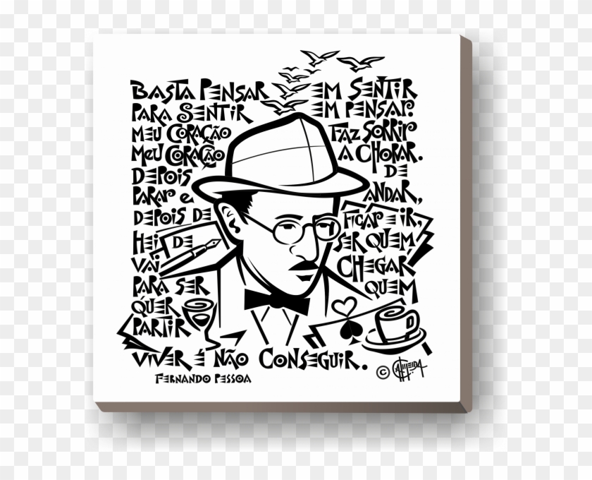 Fernando Pessoa - Cartoon Clipart