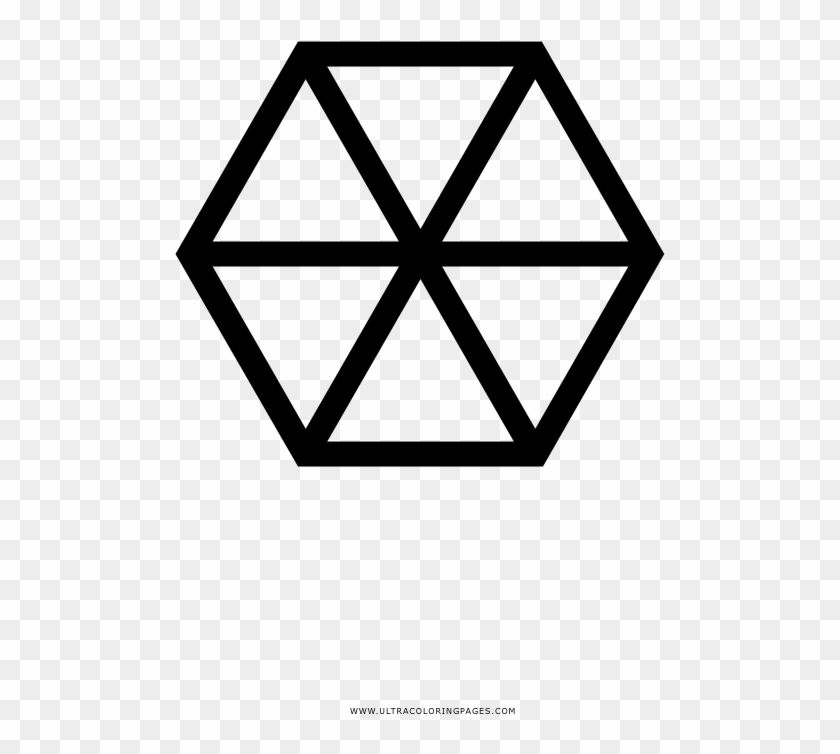 Hexágono Página Para Colorear - Daishinku Logo Clipart