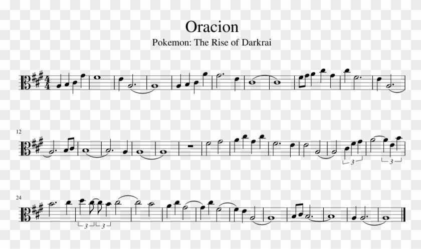 Oracion - Kingdom Hearts Flute Sheet Music Clipart