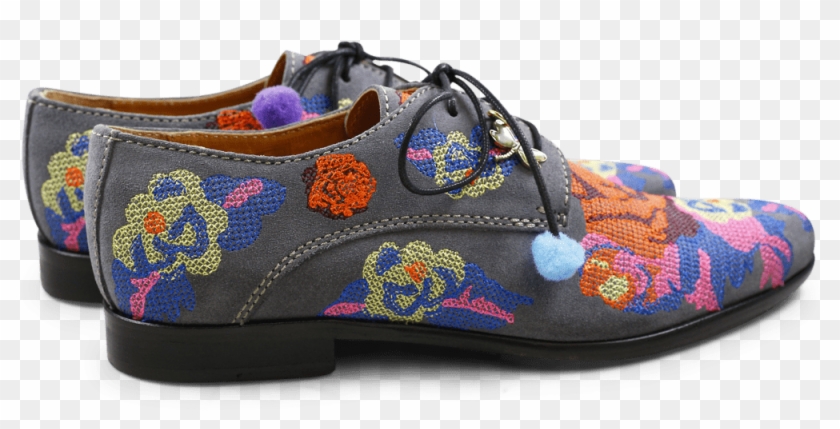 Derby Shoes Keira 1 Suede London Fog Embrodery Electric - Slip-on Shoe Clipart